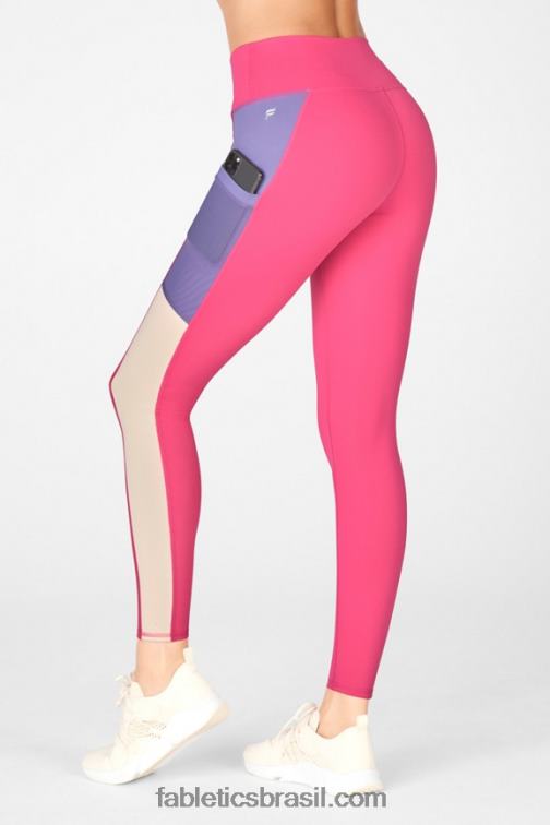 Fabletics pelúcia rosa/violetta/tapioca 420HR757 legging cintura alta powerhold on-the-go 42 mulheres - Image 3