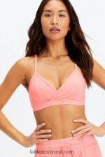 Fabletics pó rosa 420HR1554 bralette com costas nadador mulheres