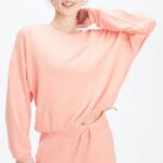 Fabletics pó rosa 420HR2428 pulôver de luxo mulheres