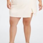 Fabletics pomba branca/safari 420HR641 saia de bolso mulheres