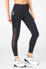 Fabletics preto 420HR1040 legging trinity motion365 cintura média 7/8 mulheres - Image 2