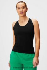 Fabletics preto 420HR2137 tanque racerback de tecnologia de penas mulheres