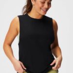 Fabletics preto 420HR2171 tanque muscular micah mulheres