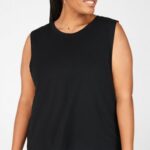 Fabletics preto 420HR2351 tanque muscular de jade mulheres