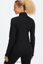 Fabletics preto 420HR2583 fênix meio zíper camada intermediária mulheres - Image 2