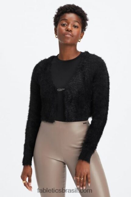 Fabletics preto 420HR2626 cardigã curto mulheres