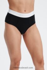 Fabletics preto 420HR2864 Calcinha cintura alta 24-7 mulheres - Image 2