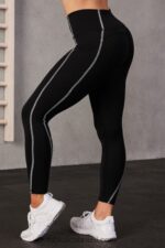 Fabletics preto/branco clássico 420HR829 legging oasis pureluxe cintura alta 7/8 57 mulheres - Image 4