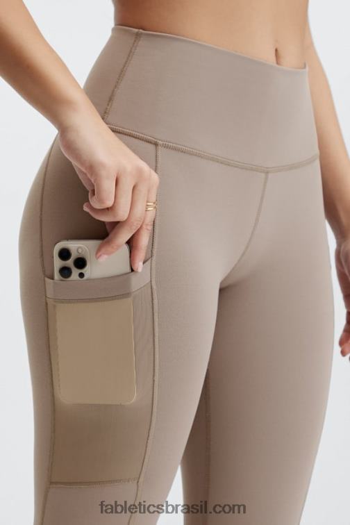 Fabletics preto/verde grama 420HR754 legging cintura alta powerhold on-the-go 42 mulheres - Image 2
