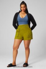 Fabletics preto vintage 420HR2749 jaqueta cropped sem costura em nuvem mulheres - Image 3