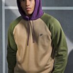Fabletics sarja escura/musgo escuro multi 420HR3683 o moletom com capuz 192 homens