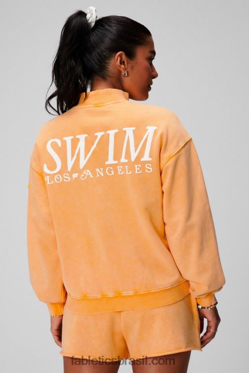 Fabletics sol da tarde/gráfico 420HR2439 moletom felpudo leve com meio zíper mulheres - Image 2