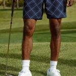 Fabletics tartan de golfe neutro 420HR3164 o único curto homens