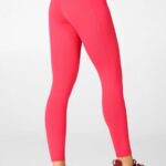 Fabletics teddy camuflagem grande/logotipo de casca de salgueiro 420HR716 define powerhold cintura alta 7/8 legging 34 mulheres