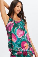 Fabletics tulipas pintadas 420HR2235 tanque de dormir mulheres