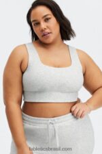Fabletics urze cinza claro 420HR1600 sutiã esportivo de outono de baixo impacto mulheres