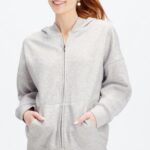 Fabletics urze cinza claro 420HR2660 go-to moletom com zíper completo mulheres