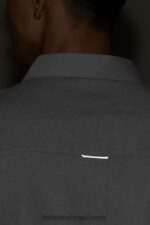 Fabletics urze cinza clássico 420HR3584 o botão de manga longa traço para cima homens - Image 4