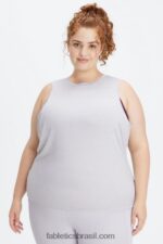 Fabletics urze cinza suave 420HR2128 tanque traseiro aberto dry-flex mulheres - Image 2