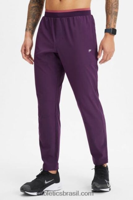Fabletics vinho com canela 420HR3071 a calça fundamental homens