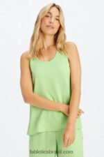 Fabletics wasabi 420HR2232 tanque de ecosatina mulheres